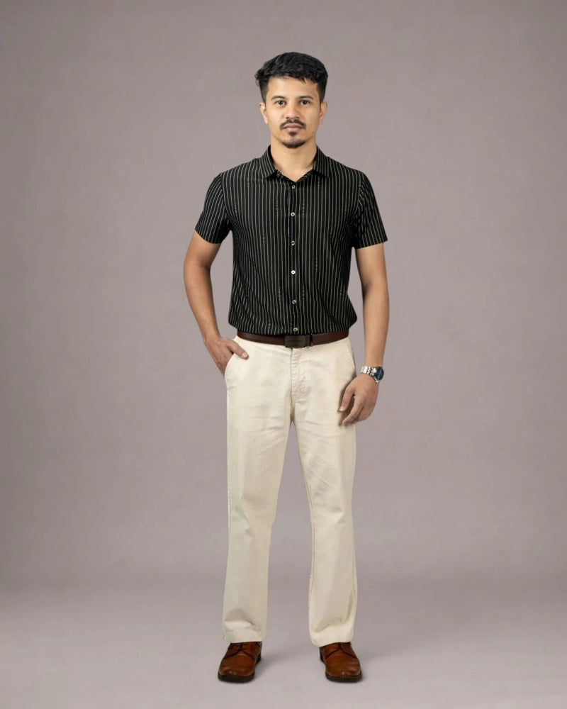 Noir Absolute - Half Sleeves Shirt