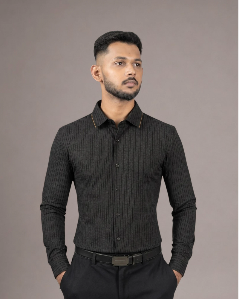 Anthracite Aurum - Long Sleeves Shirt