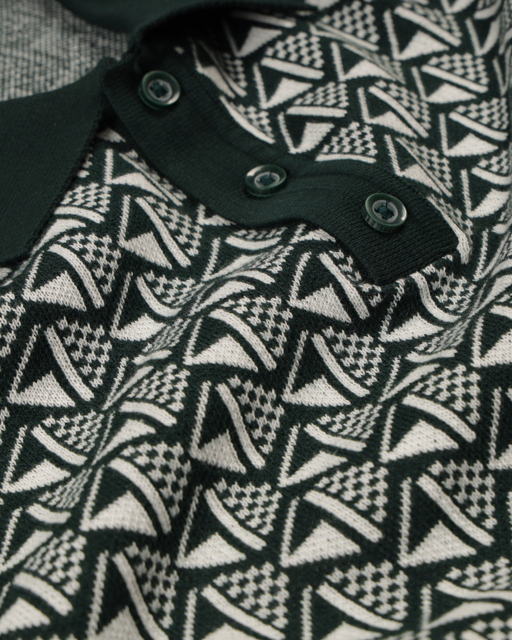 Noir Matrix — Jacquard Polo