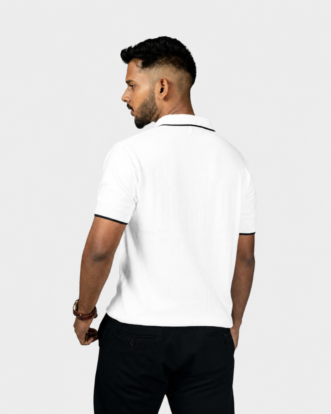 Alabaster Column — Jacquard Polo