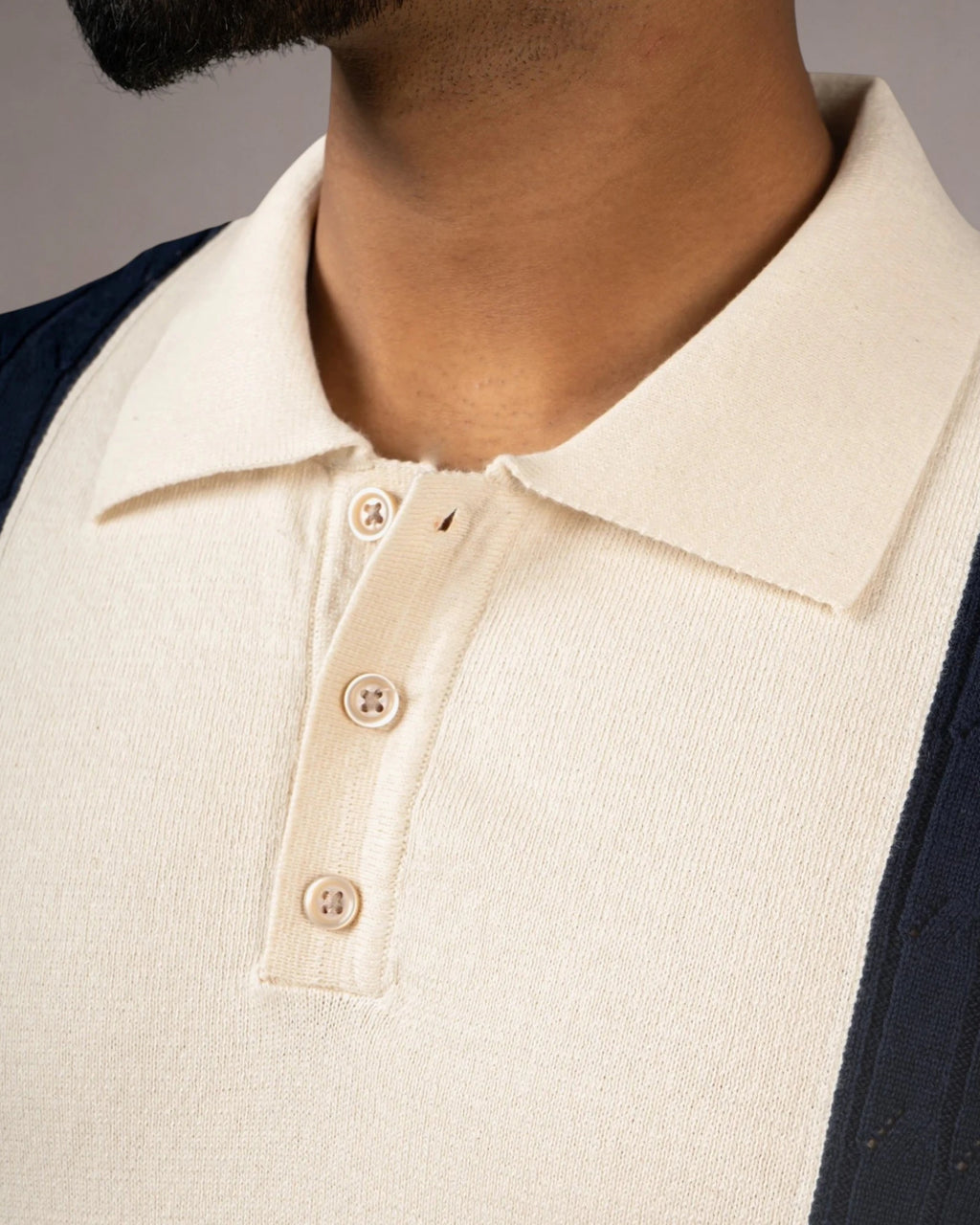Ivory Noir — Jacquard Polo