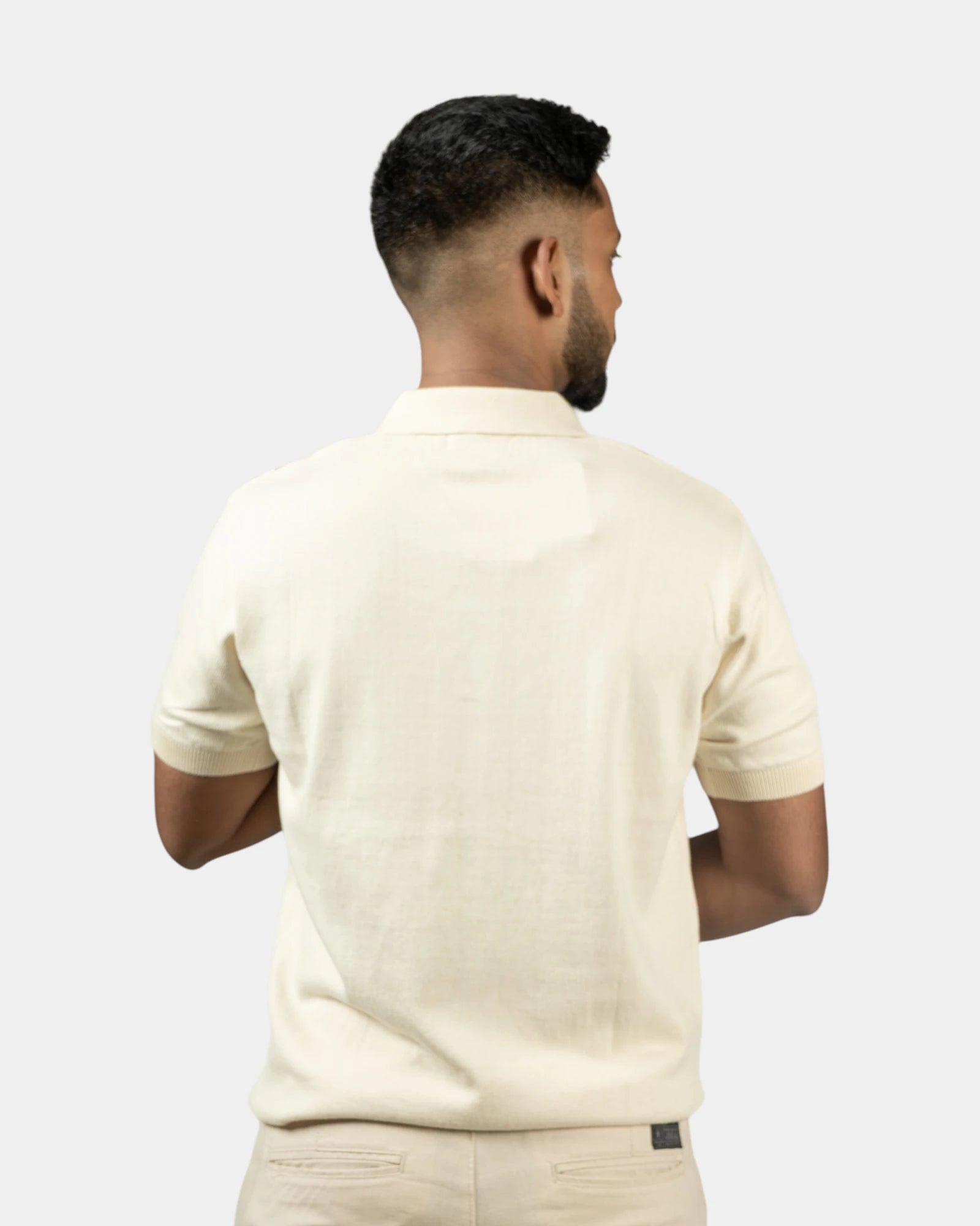 Ivory Noir — Jacquard Polo