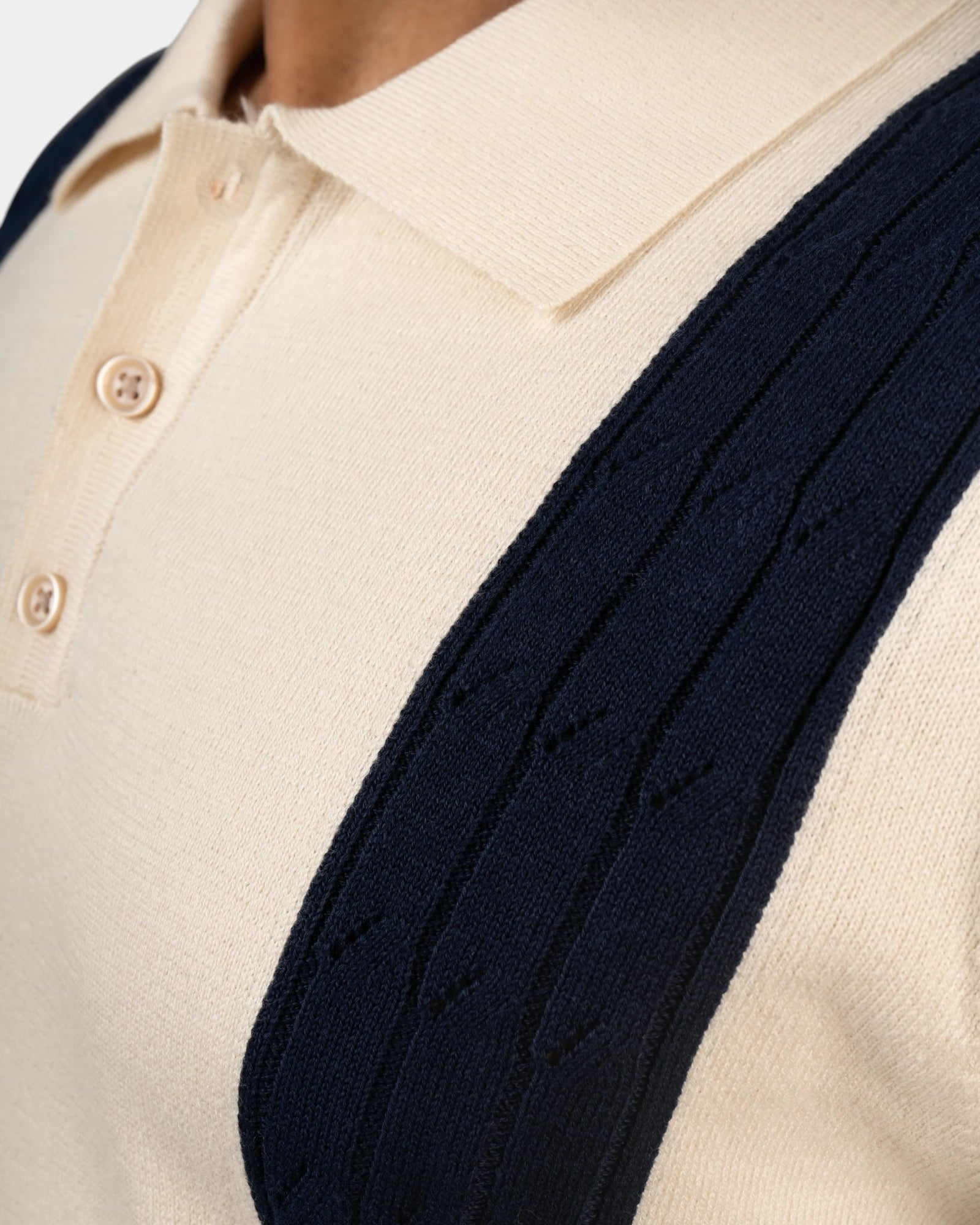 Ivory Noir — Jacquard Polo