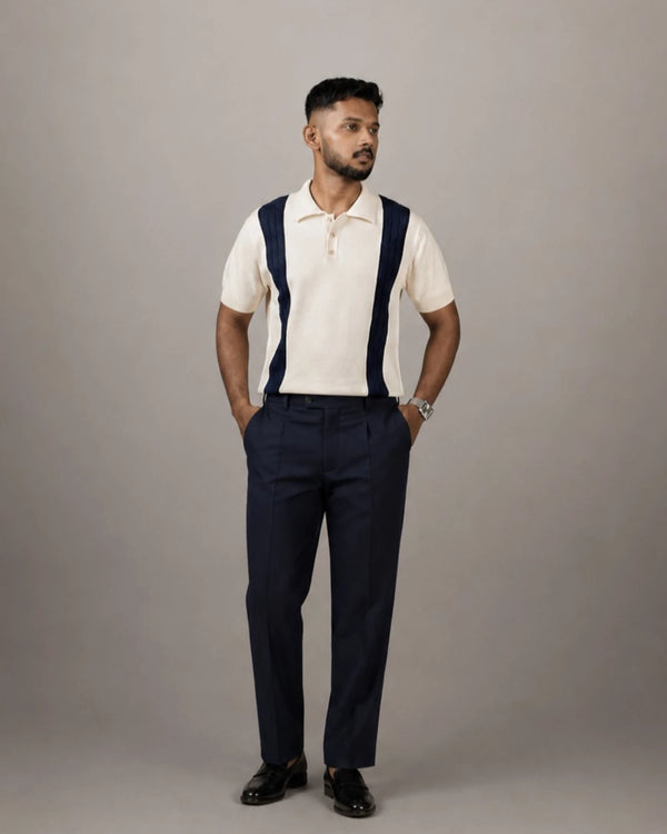 Ivory Noir — Jacquard Polo