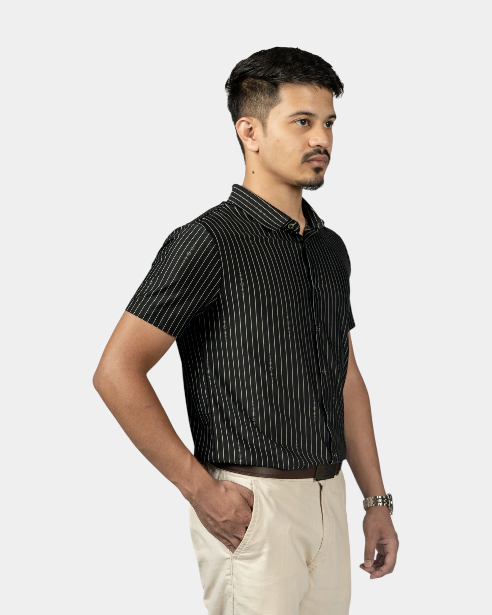 Noir Absolute - Half Sleeves Shirt