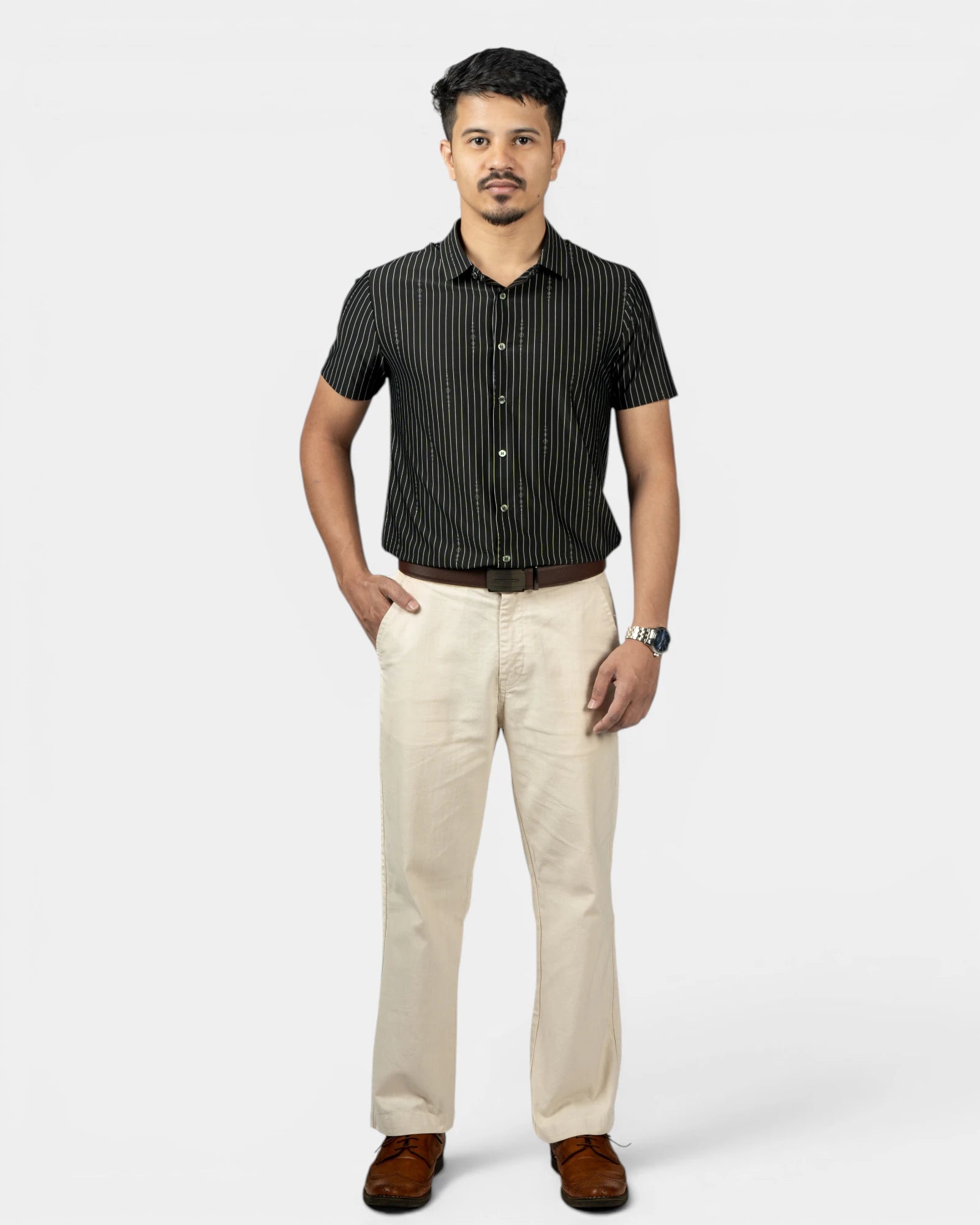 Noir Absolute - Half Sleeves Shirt