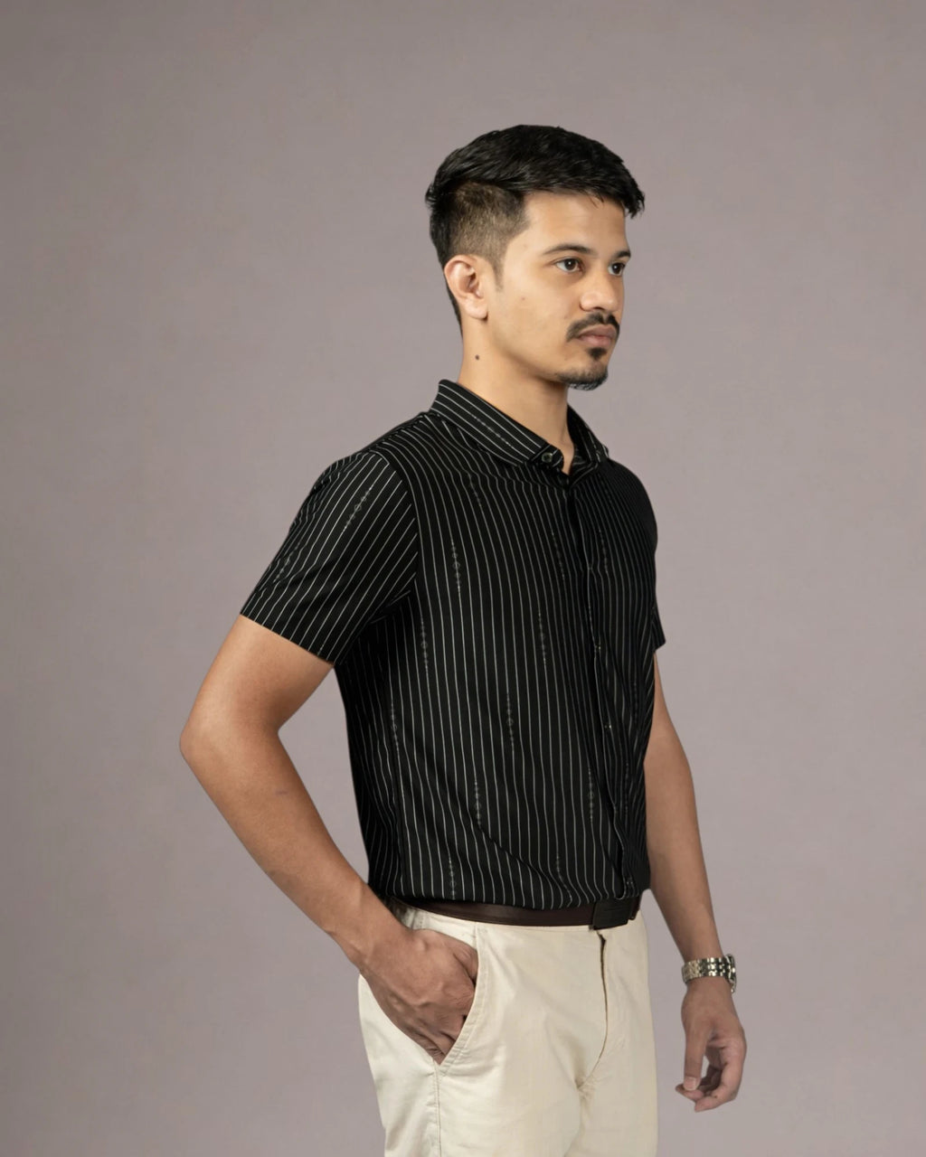 Noir Absolute - Half Sleeves Shirt