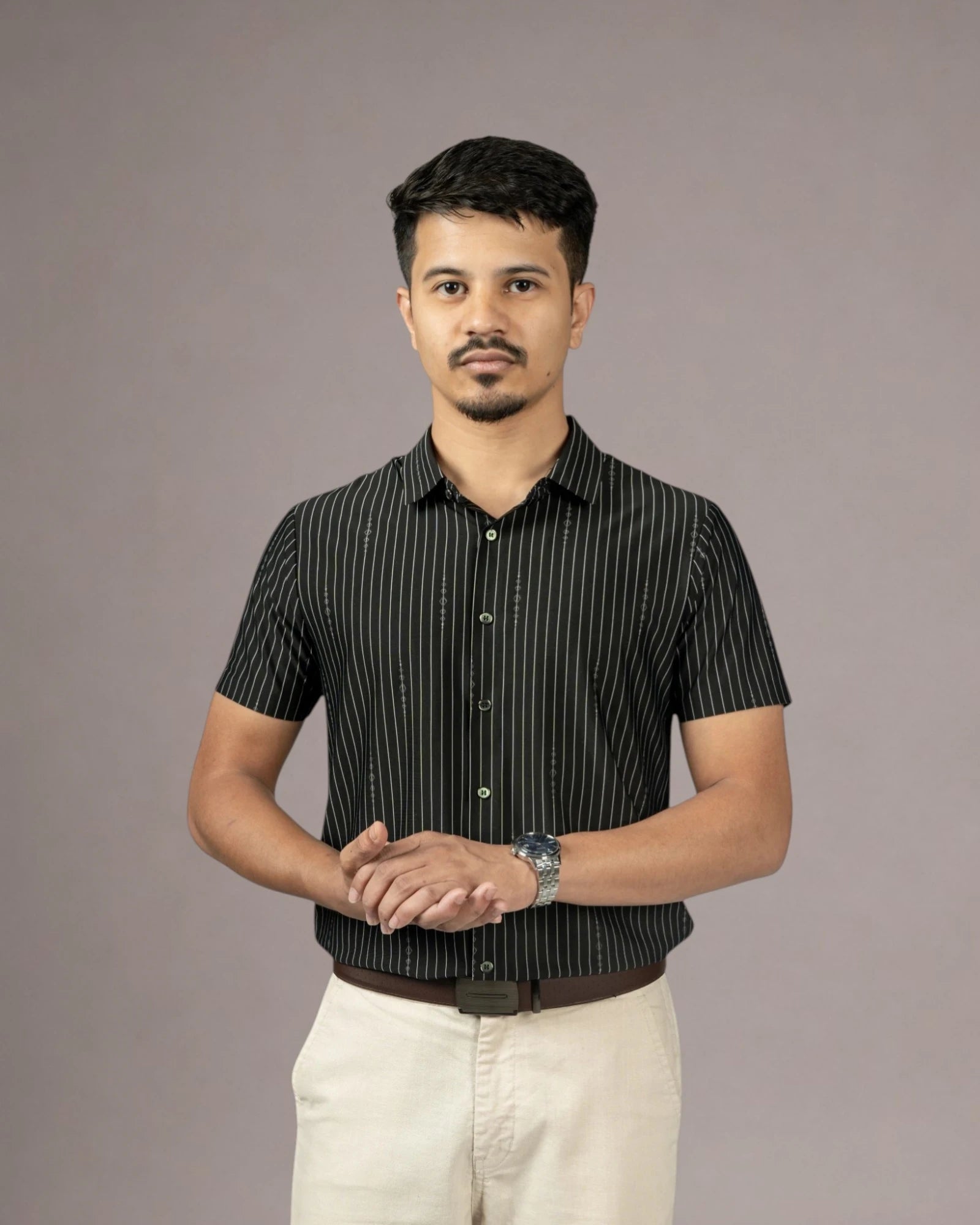 Noir Absolute - Half Sleeves Shirt