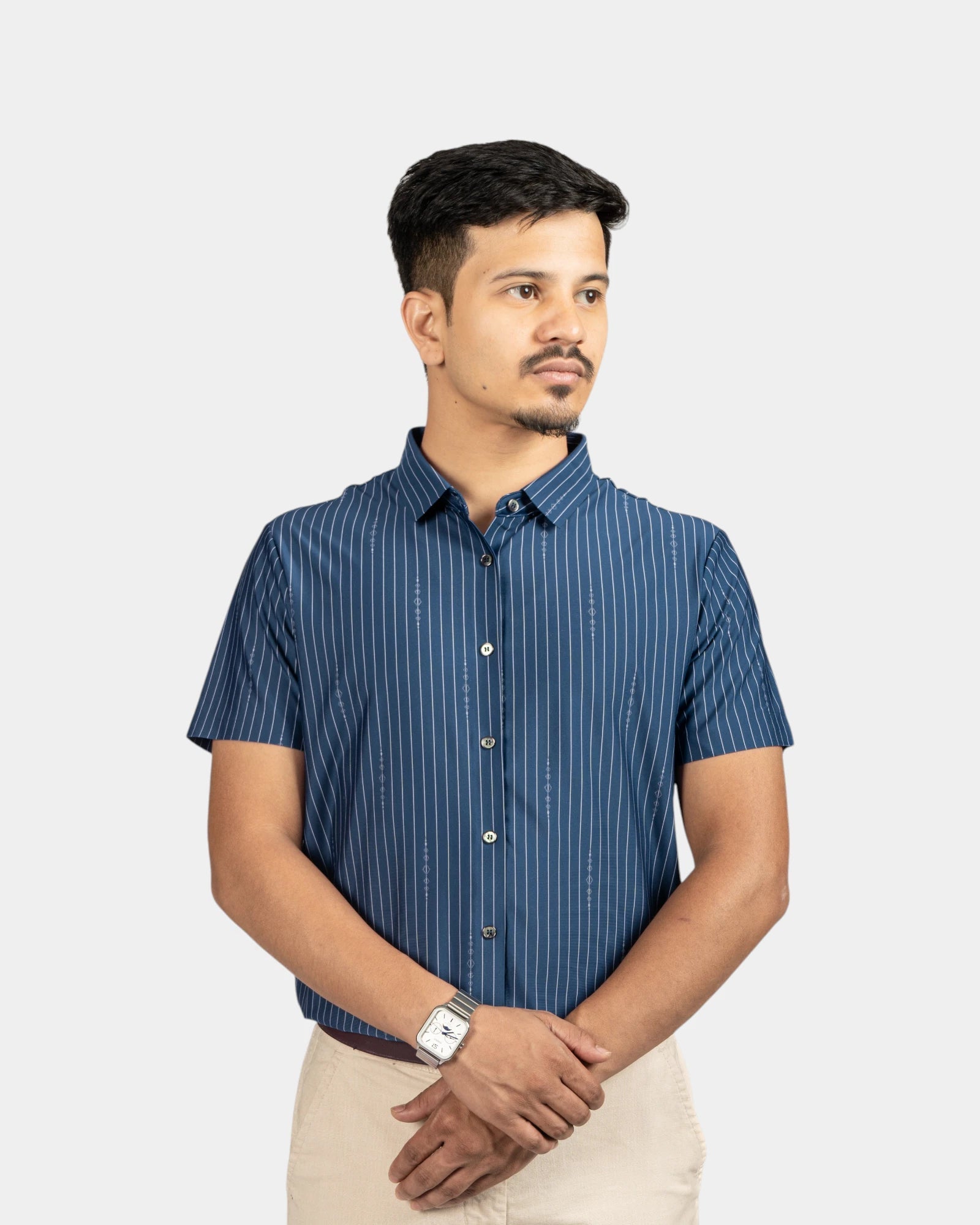 Obsidian Teal - Half Sleeves Shirt