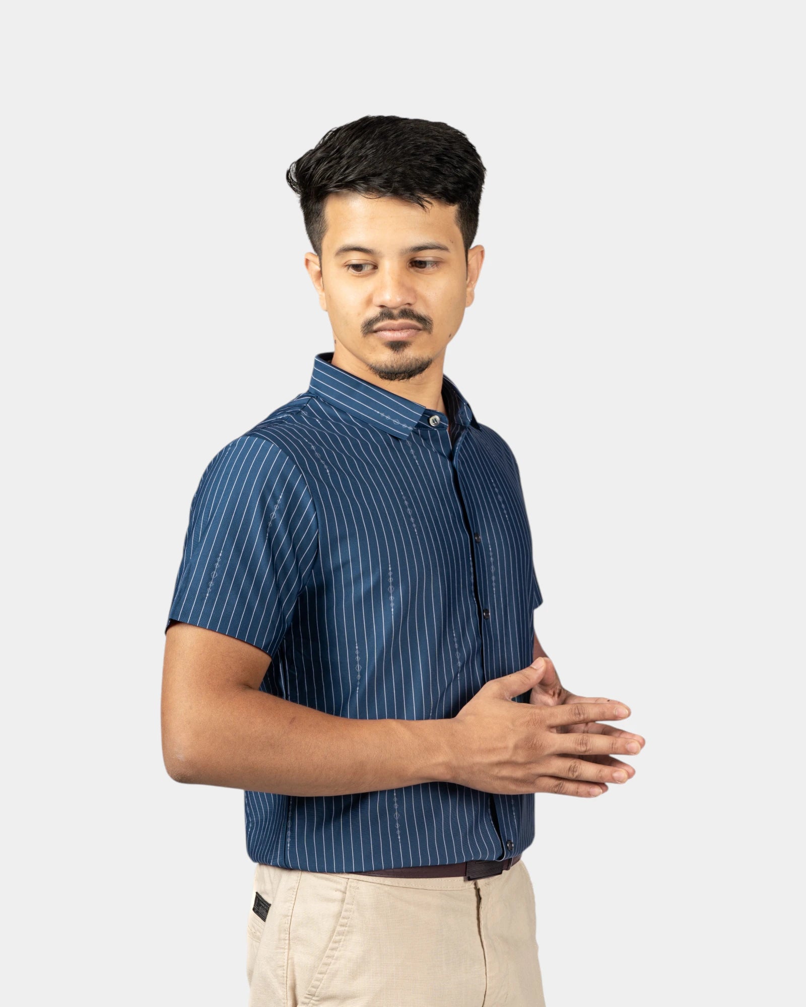 Obsidian Teal - Half Sleeves Shirt