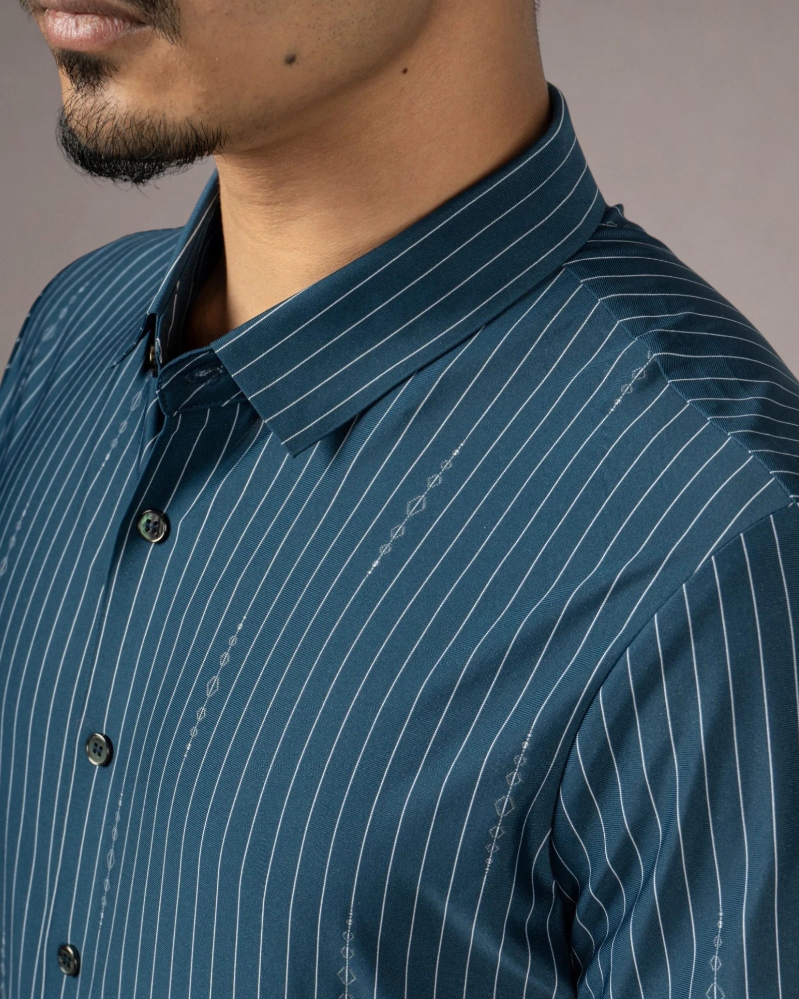 Obsidian Teal - Half Sleeves Shirt