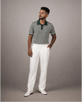Noir Matrix — Jacquard Polo