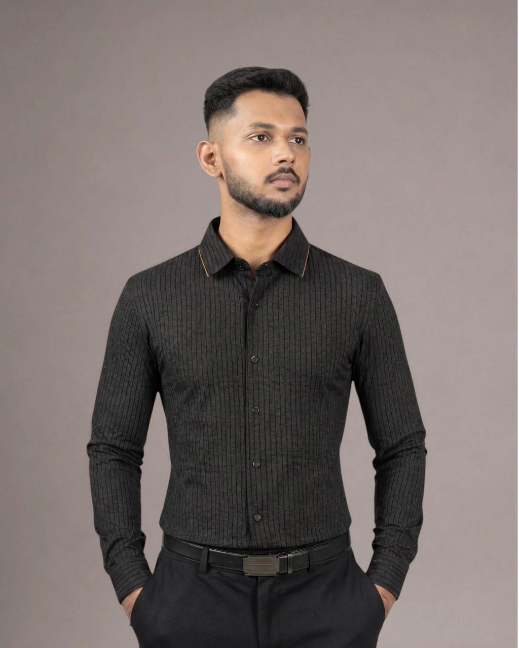 Anthracite Aurum - Long Sleeves Shirt