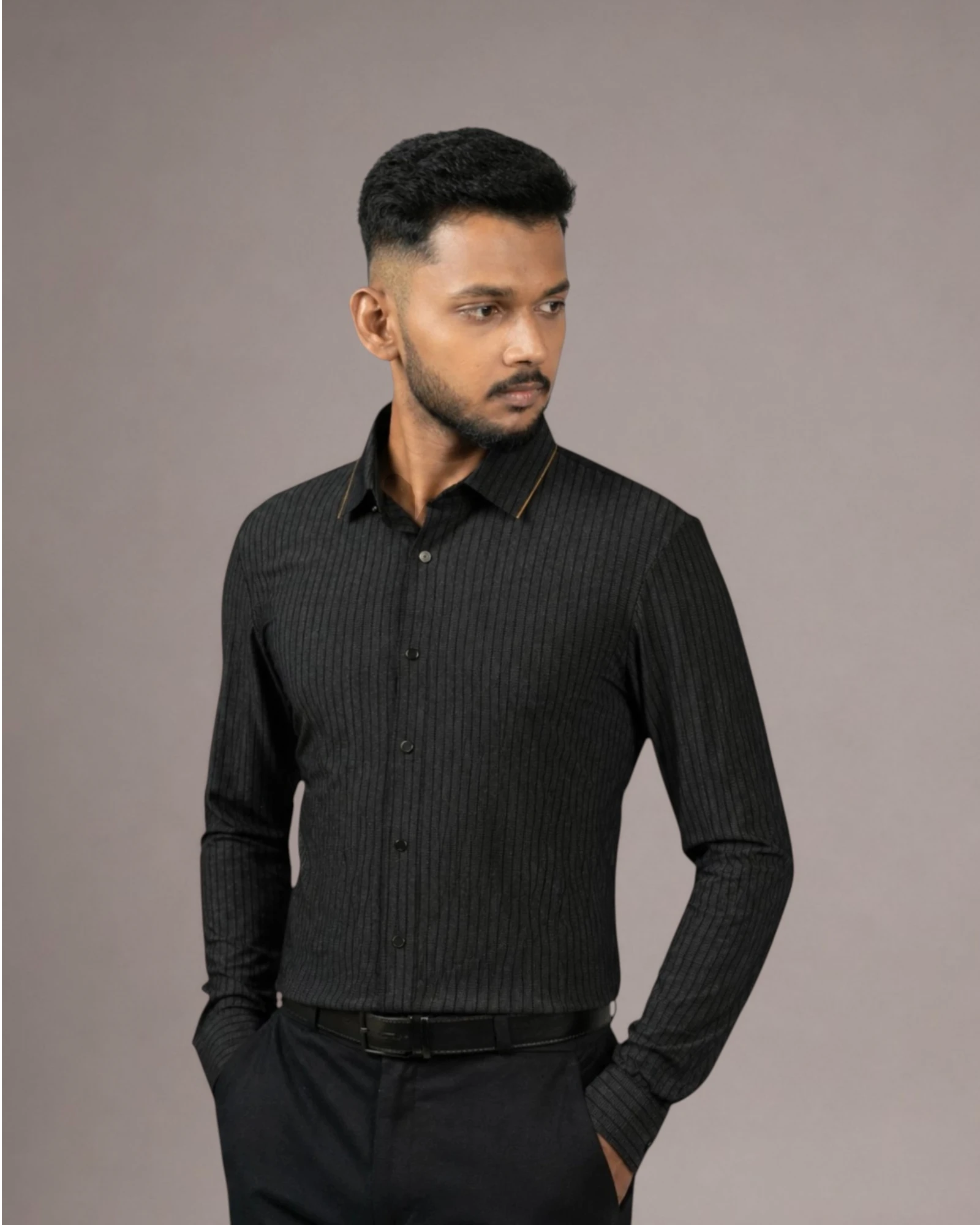 Anthracite Aurum - Long Sleeves Shirt