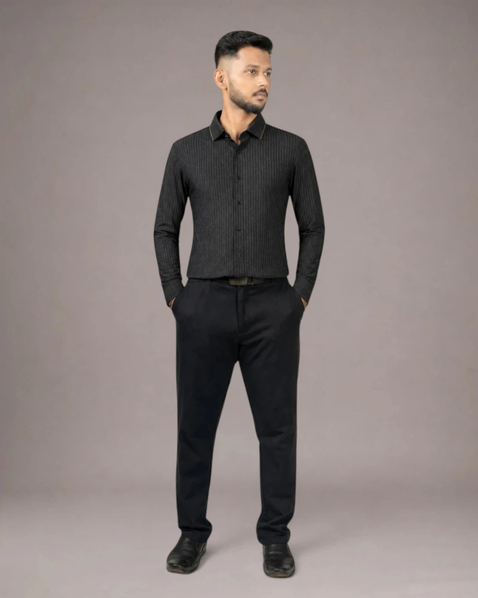 Anthracite Aurum - Long Sleeves Shirt
