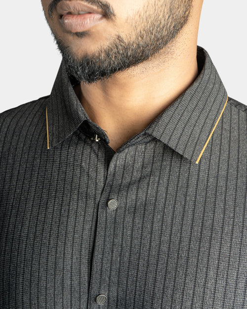 Anthracite Aurum - Long Sleeves Shirt
