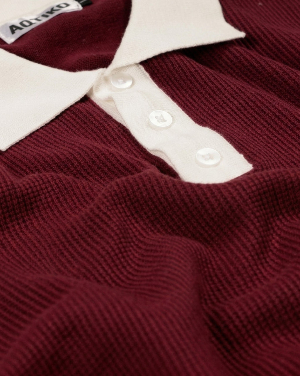 Oxblood Bone — Jacquard Polo
