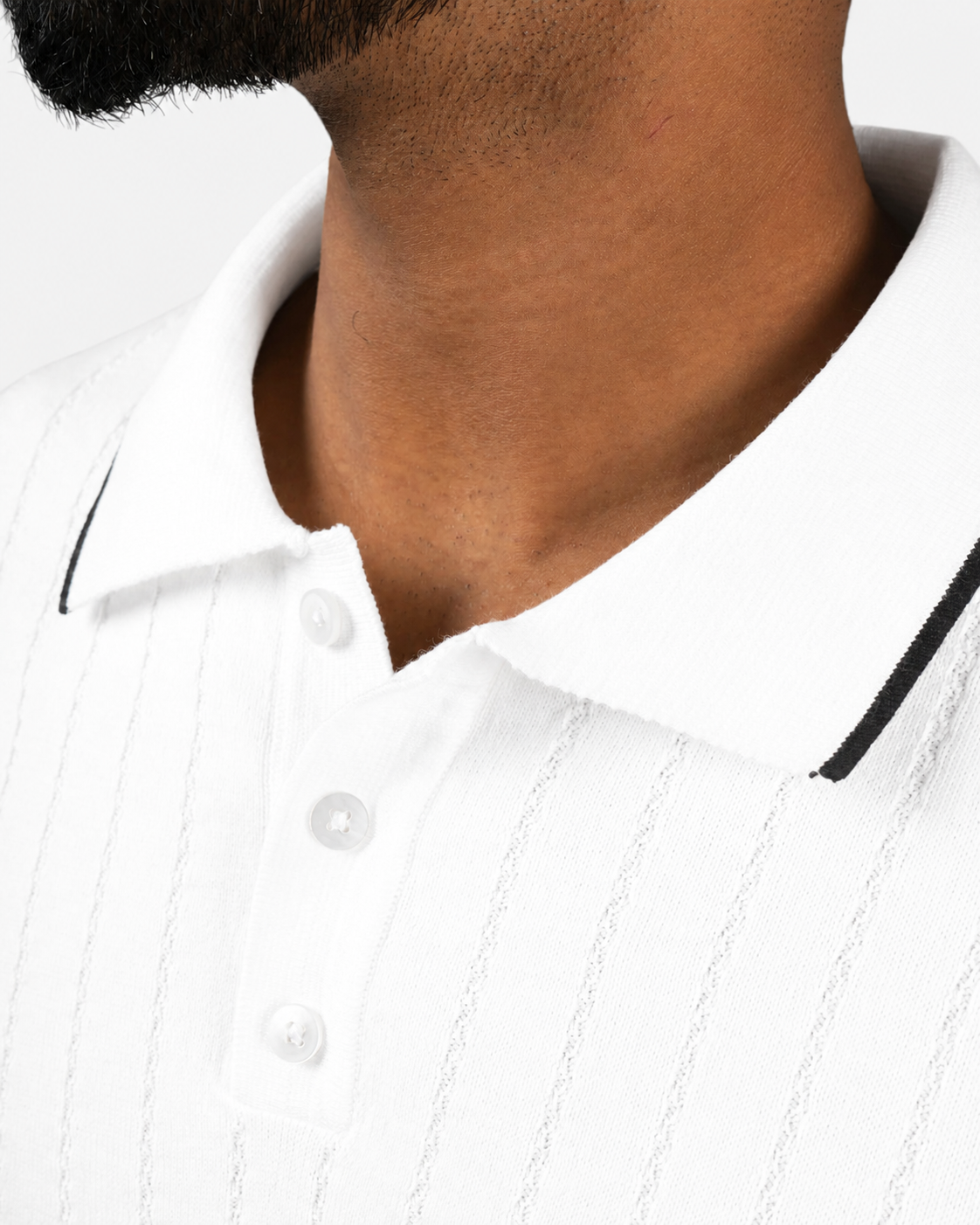 Alabaster Column — Jacquard Polo